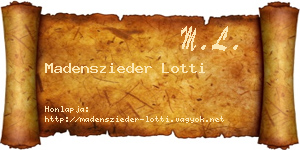 Madenszieder Lotti névjegykártya